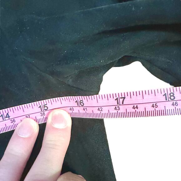 Theory Komiza Tilde Studded-Sleeve Suede Shift Dress Black - Picture 7 of 10